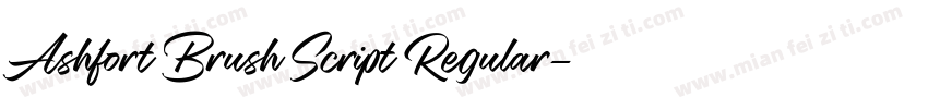 Ashfort Brush Script Regular字体转换